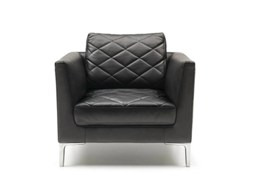 DS-48 - Leather armchair with armrests by de Sede - view 2